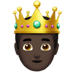 🤴🏿 prince: dark skin tone display on Apple